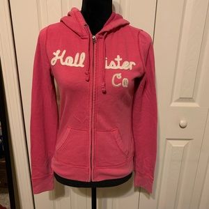 Hollister zip up hooded sweatshirt